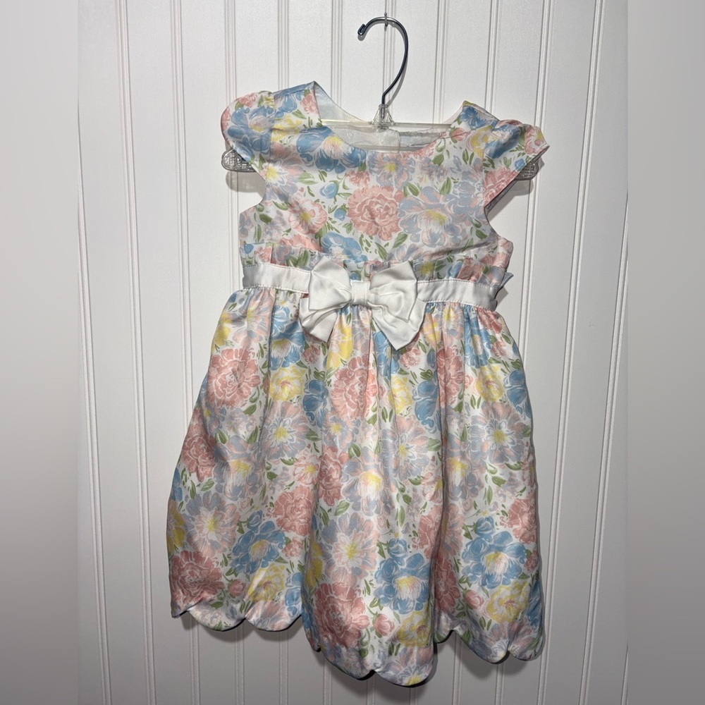 Tahari Floral Kids Dress with Bow| Size 4T
